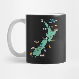 New Zealand Map Mug